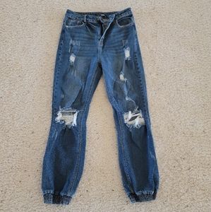 Size 5 Fashion Nova Distressed High Rise Jean Joggers